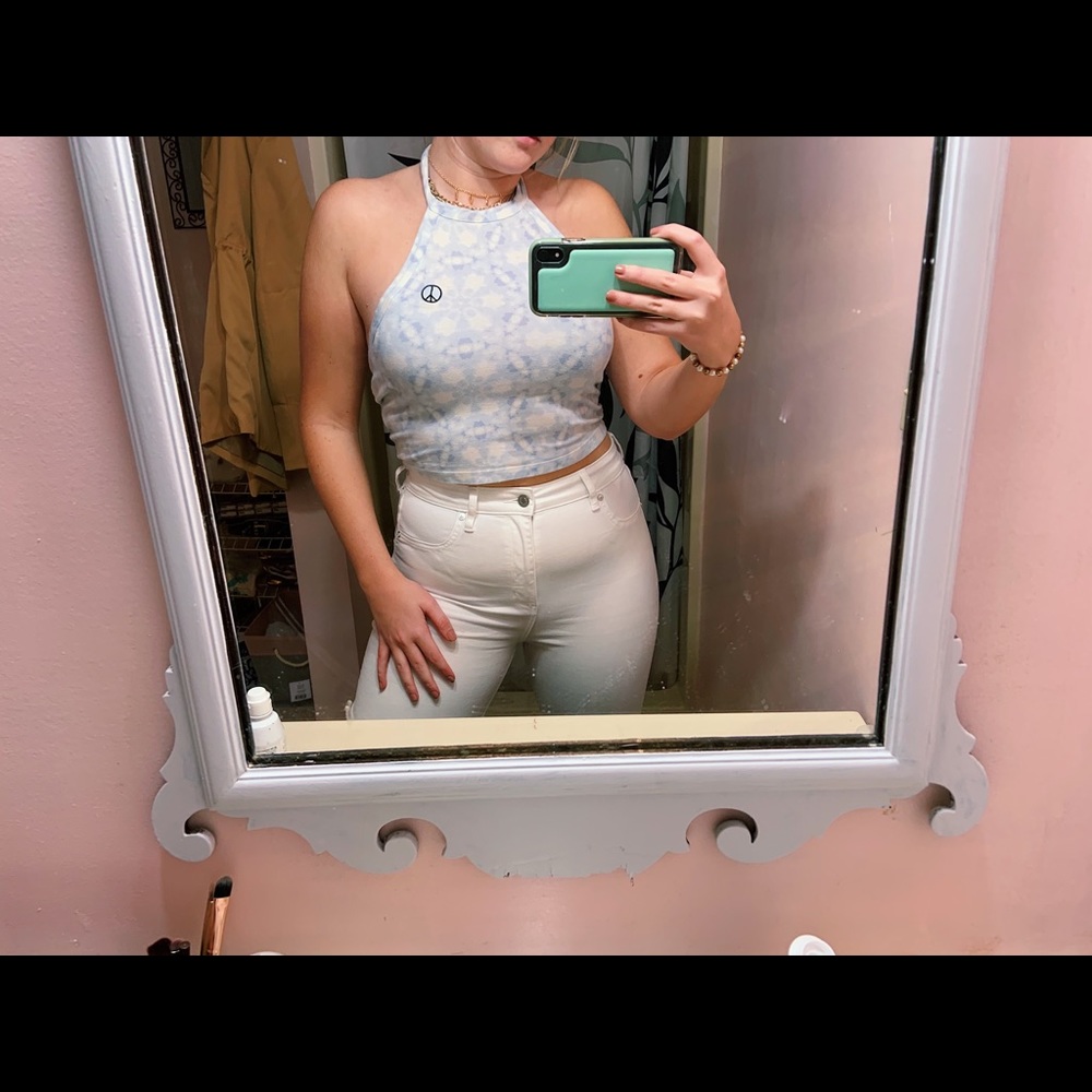 Cropped pac-sun halter tank top.